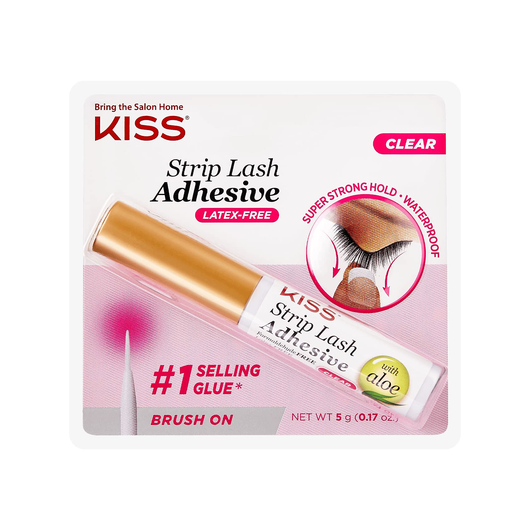 KISS Strip Eyelash Adhesive, Clear 0.176 Oz KPLGL01 | Amazon (US)