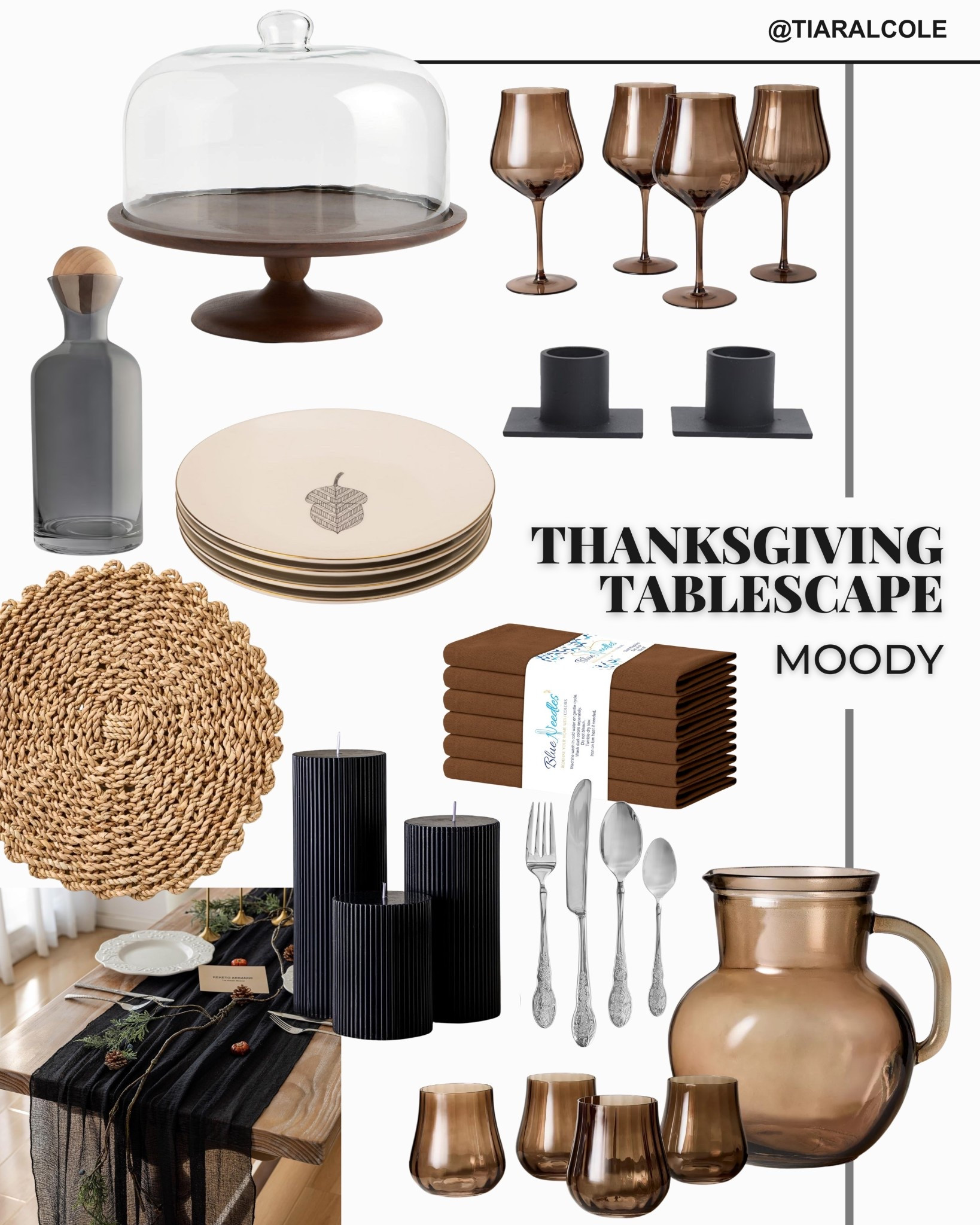 Dim the lights, pour the wine, and let the drama do the decorating. A moody Thanksgiving table that’s equal cozy + sultry. #DinnerParty #TablescapeSetup

#LTKParties #LTKSeasonal #LTKHome
