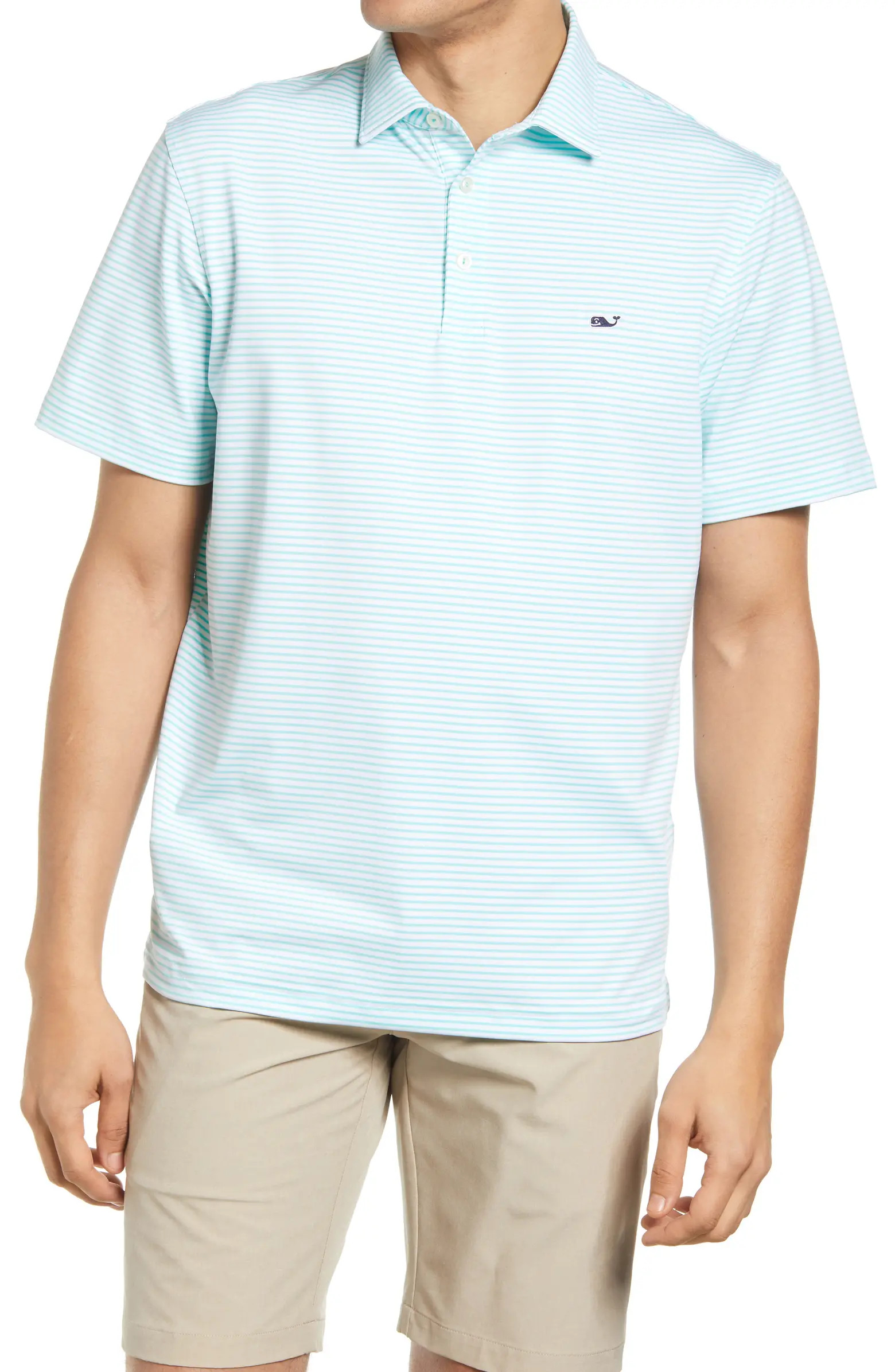 vineyard vines Stripe Sankaty Short Sleeve Performance Polo | Nordstrom | Nordstrom