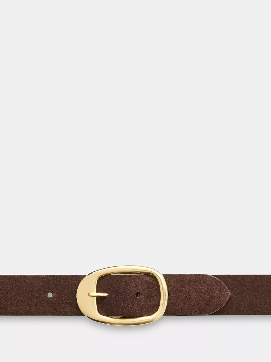 Whistles Suede Belt, Chocolate | John Lewis (UK)