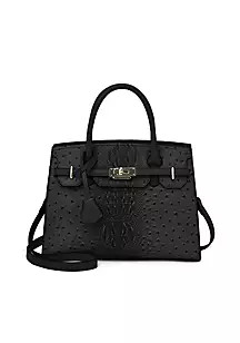 Mellow World Virginia Ostrich Pattern Satchel | Belk