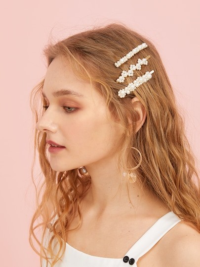 Faux Pearl Decor Hairpin 3pack | SHEIN
