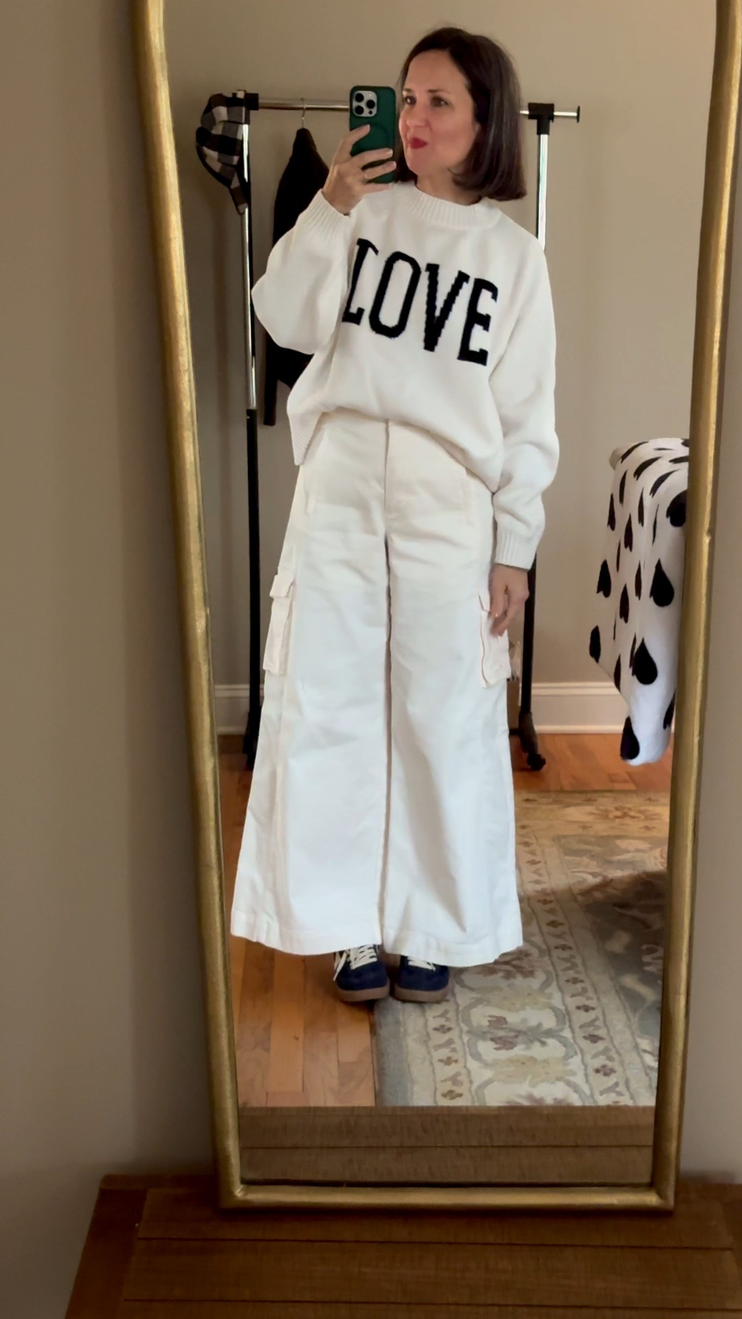 A monochrome look with my Alo cargo wide leg pants, Old Navy love sweater (sold out) and Dolce Vita navy sneakers. 

#LTKmomlife #LTKSeasonal #LTKOver40