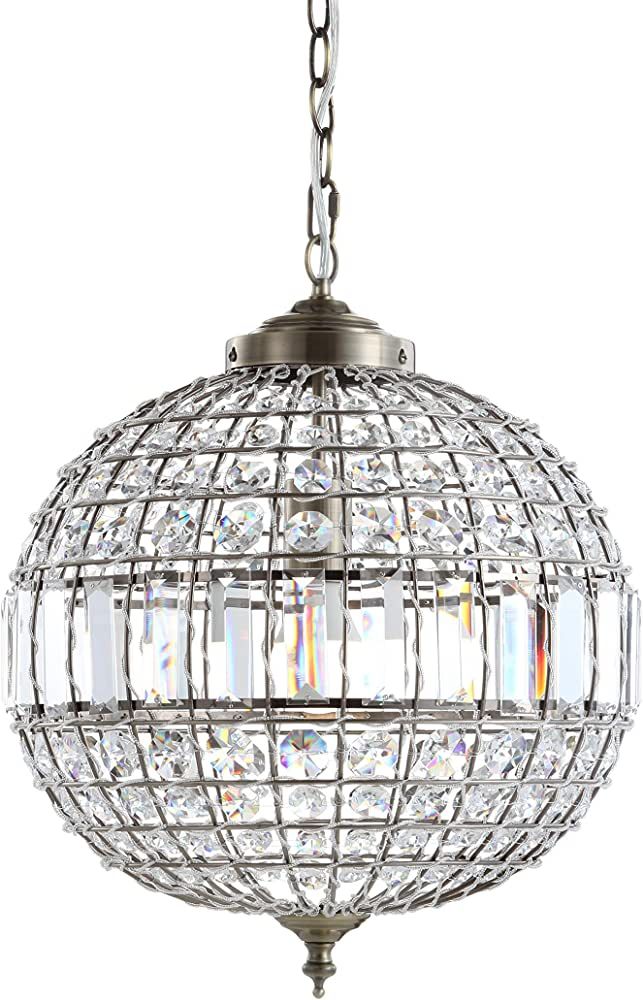 JONATHAN Y JYL6110B Georgina Crystal/Metal LED Chandelier Pendant Glam Contemporary Transitional ... | Amazon (US)