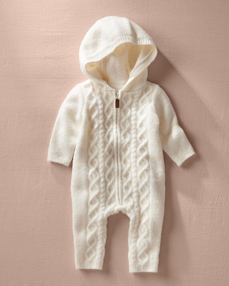 Cable Knit Hooded Sweater Jumpsuit | Carter's
