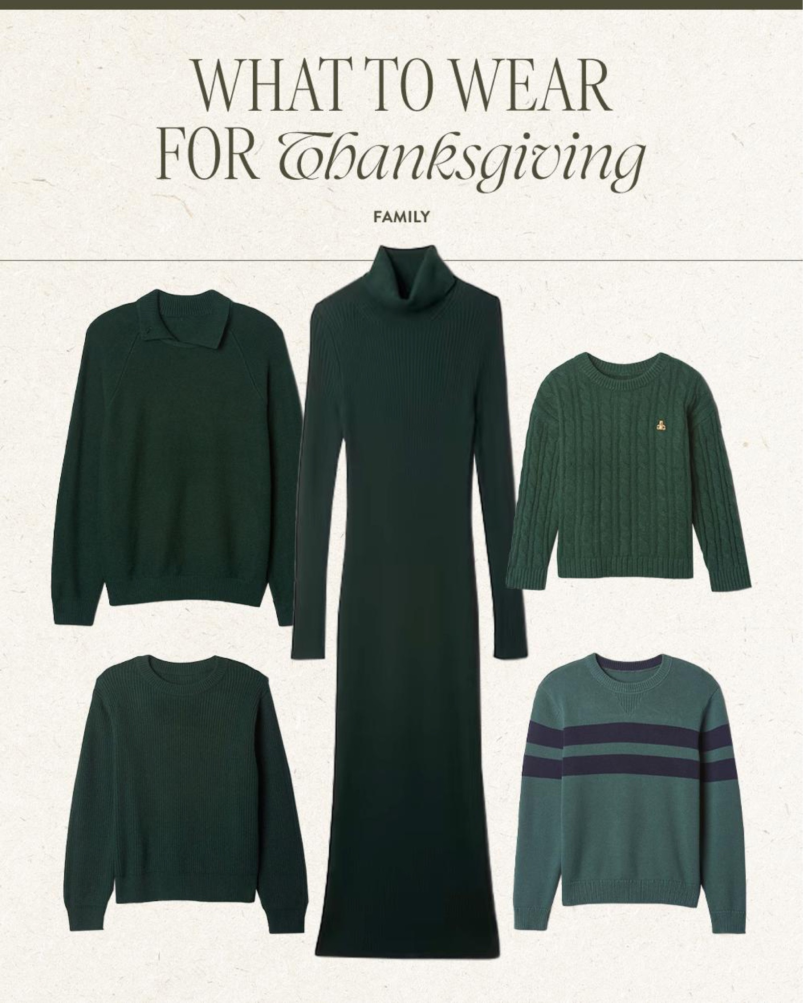 Thanksgiving outfit for the whole family I find really cute! 
Sweaters
Dress

#LTKHoliday #LTKFamily #LTKStyleTip