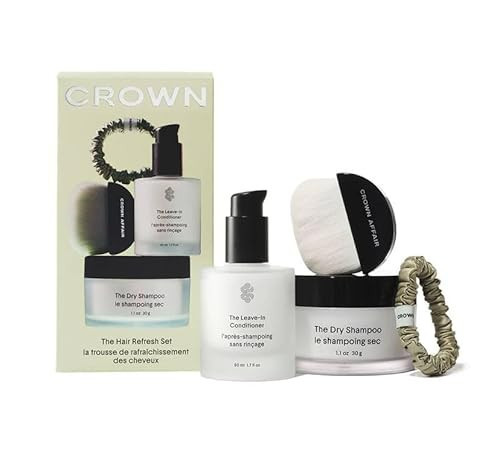Crown Affair The Hair Refresh Set (The Leave-In Conditioner, The Dry Shampoo, The Scrunchie No. 001) + Bonus Nest NY Sicilian Tangerine Body Cream, 30 ml | Amazon (US)