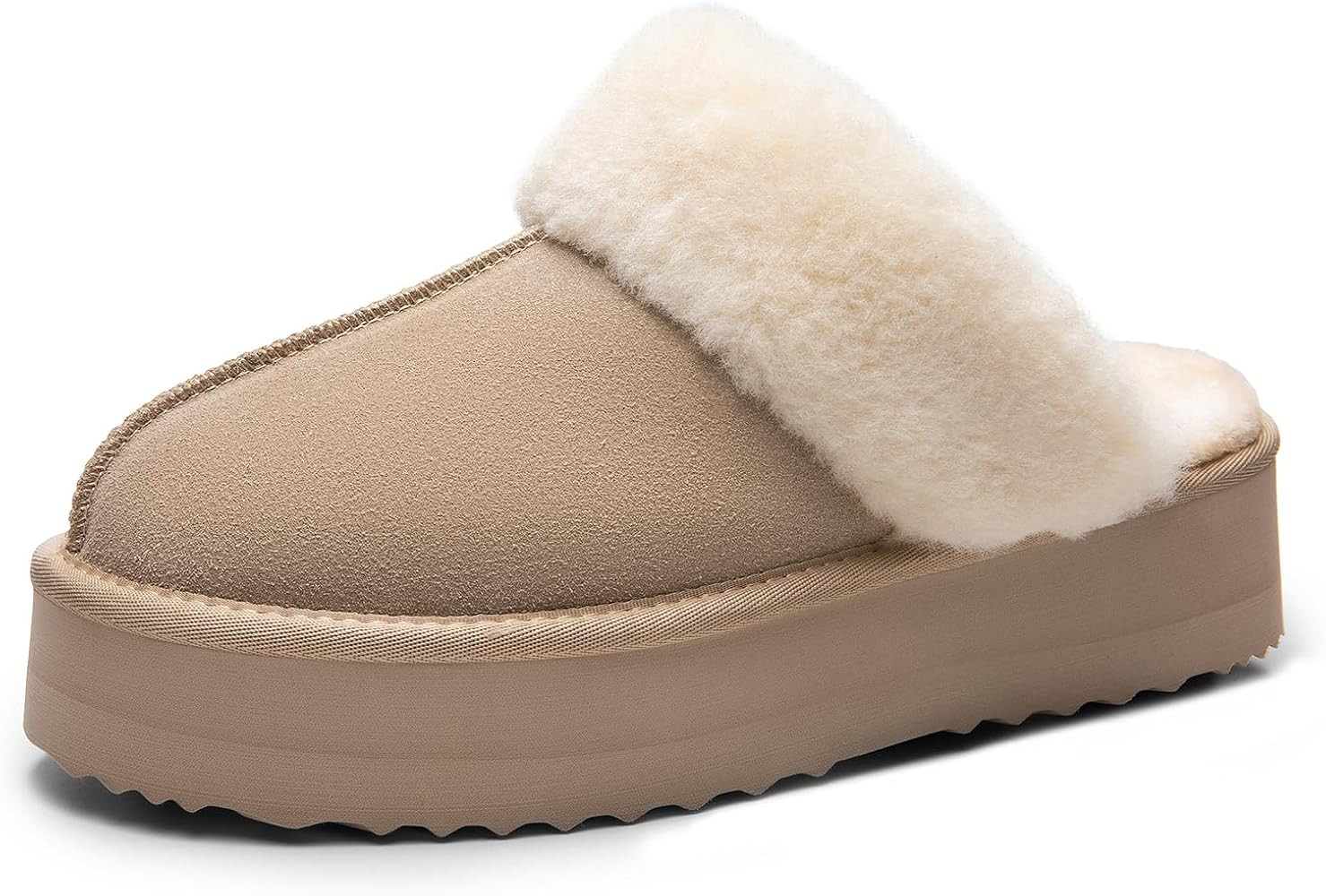 DREAM PAIRS Platform Slippers for Women Genuine Suede FuzzyEasy Cozy Memory Foam Waterproof Slipp... | Amazon (US)