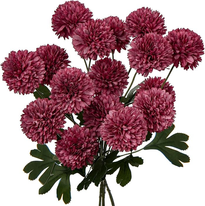 DILATATA 23 inch Tall Chrysanthemum Fake Mums Flowers for Decoration Rustic Flowers Artificial Ch... | Amazon (US)