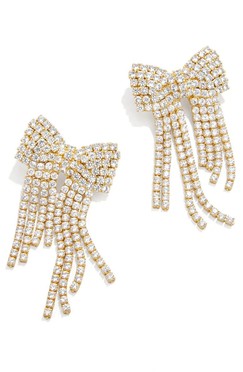 BaubleBar Selena Cubic Zirconia Bow Earrings | Nordstrom | Nordstrom