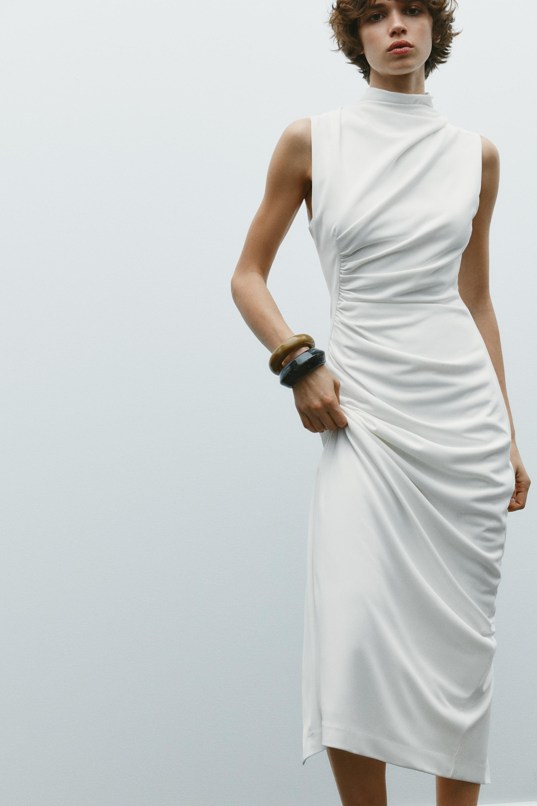 DRAPED MIDI DRESS | Zara US