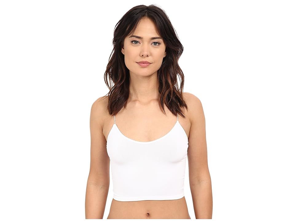 Free People Seamless Skinny Strap Crop Cami (White) Women's Sleeveless | Zappos