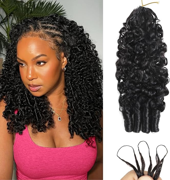 Beauty Queen Burmese Curly Crochet Human Hair 16inch 120g Knotless Pre-Separated Feather Human Cr... | Amazon (US)