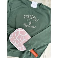 Personalized Pickleball League Sweatshirt, Vintage Style Embroidered Preppy Style, Lover Gift, Pickle Ball | Etsy (US)