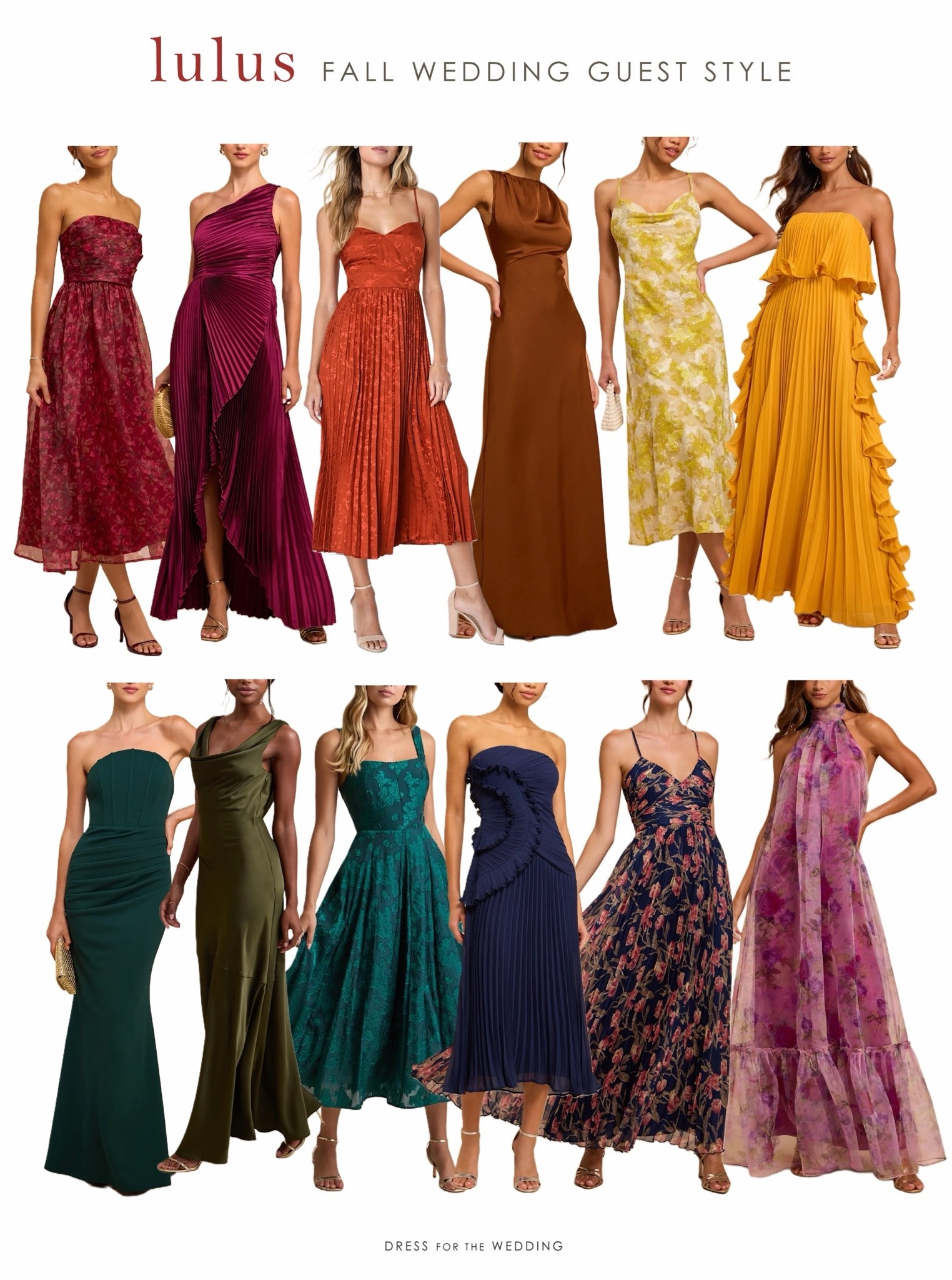 New fall wedding guest dresses from @Lulus ! My picks for semi final, formal and casual dresses for wedding guest in the top fall colors and styles! 🍁 Lulus has the best selection of wedding guest dresses under $150! Most dresses are under $100! Follow Dress for the Wedding on the LIKEtoKNOW.it shopping app to get the product details for this look and more cute dresses, wedding guest dresses, wedding dresses, and bridal accessories, plus wedding decor and gift ideas!

#LTKSeasonal #LTKWedding #LTKgrwm