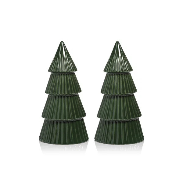Set of 2 Glazed Tree Sculpture | Wayfair North America