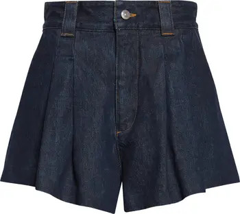 FRAME The Structural Pleated Denim Shorts | Nordstrom | Nordstrom