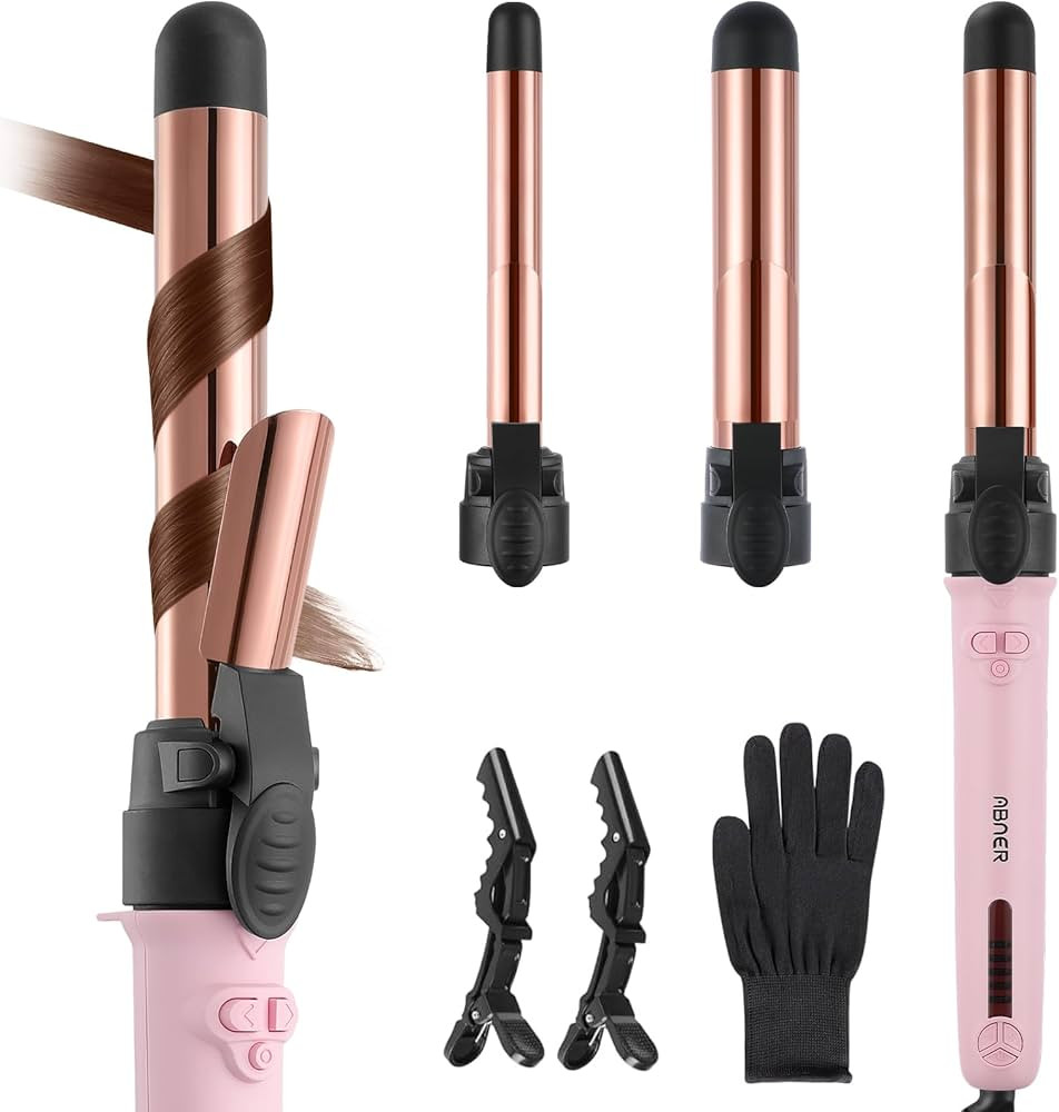 Rotating Curling Iron Set, Automatic Curling Wand for Long Hair, Easy to Use Hair Curler Get Effo... | Amazon (US)