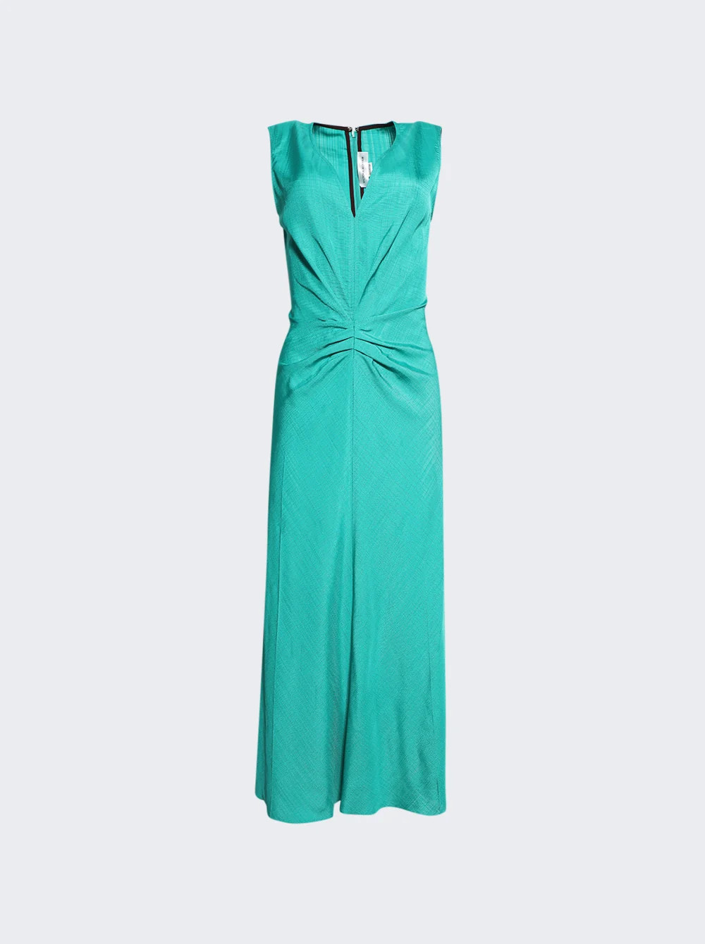 Sleeveless Gathered Waist Midi Dress Peacock | The Webster