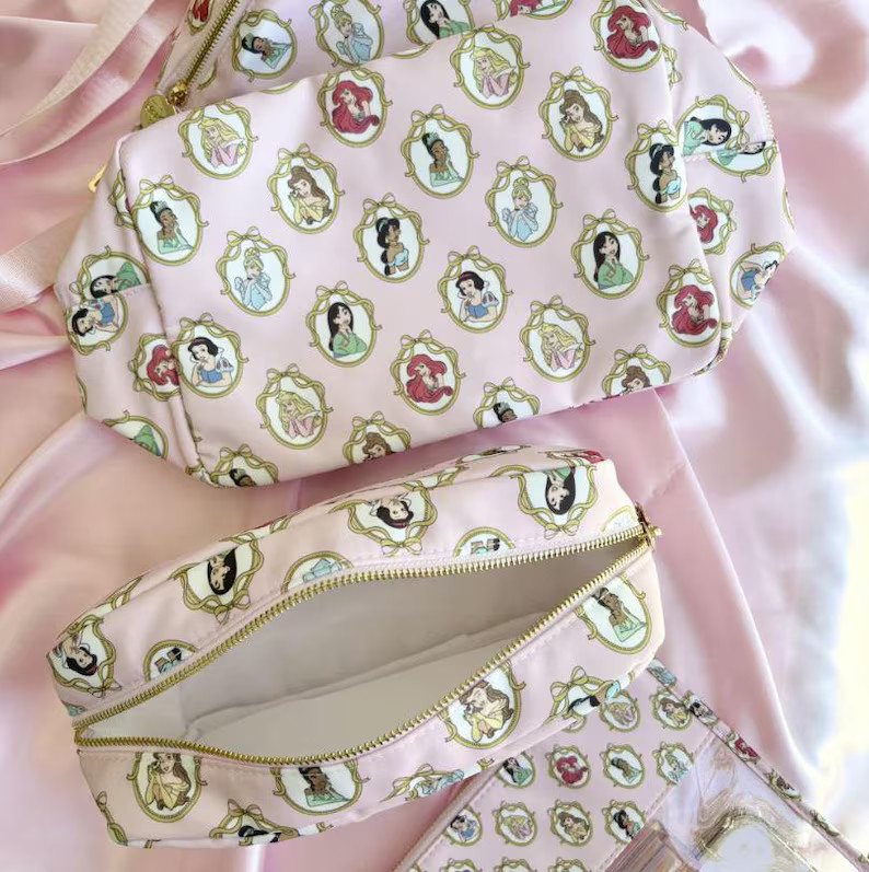 Pink Makeup Bag | Princess Chic Pouch Set | Cosmetic & XL Pouches | Travel Organizer - Etsy | Etsy (US)