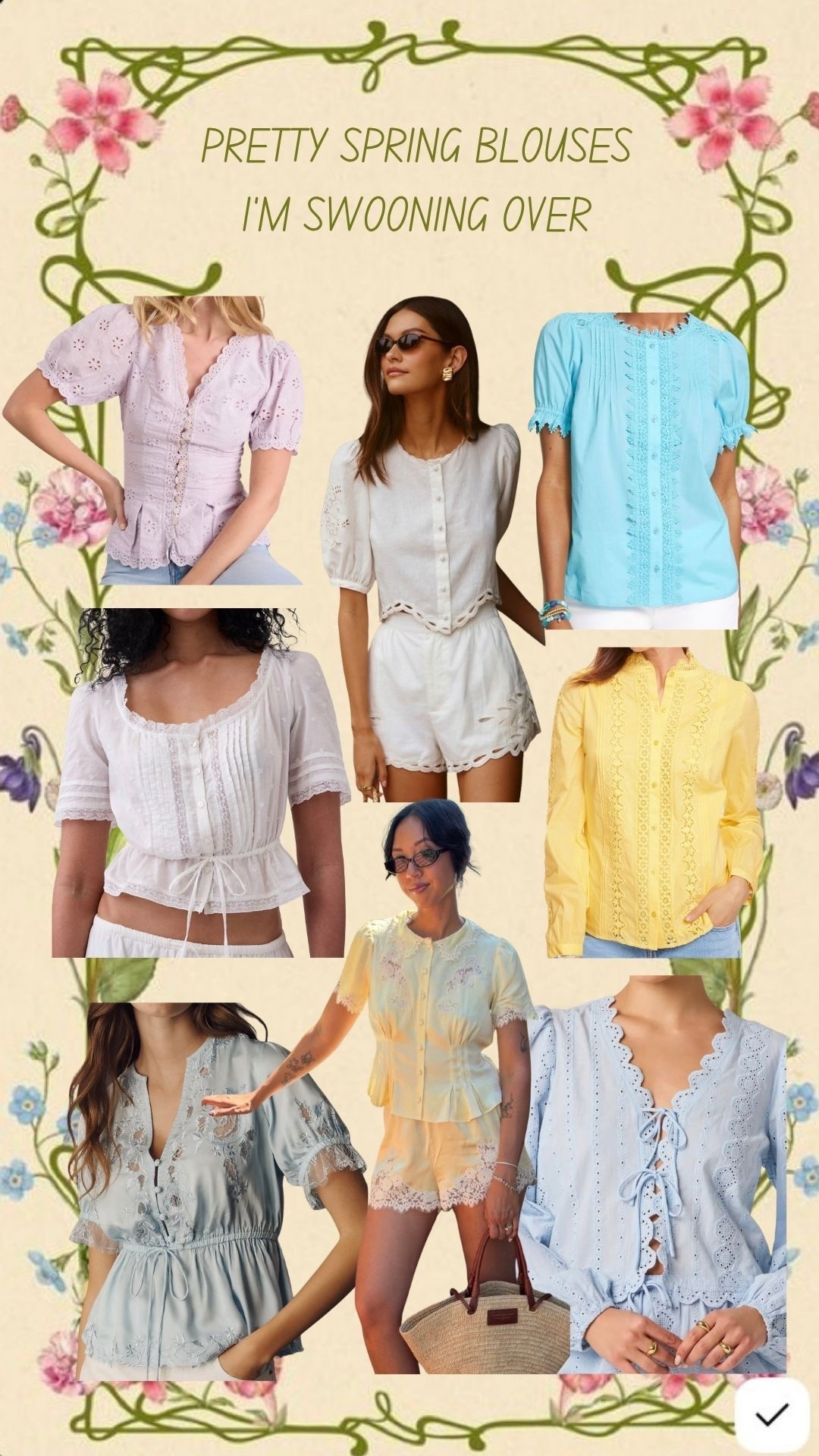 Pretty spring blouses in swooning over - eyelet, lace and ruffles - 3 of my favorite things 

#LTKSeasonal