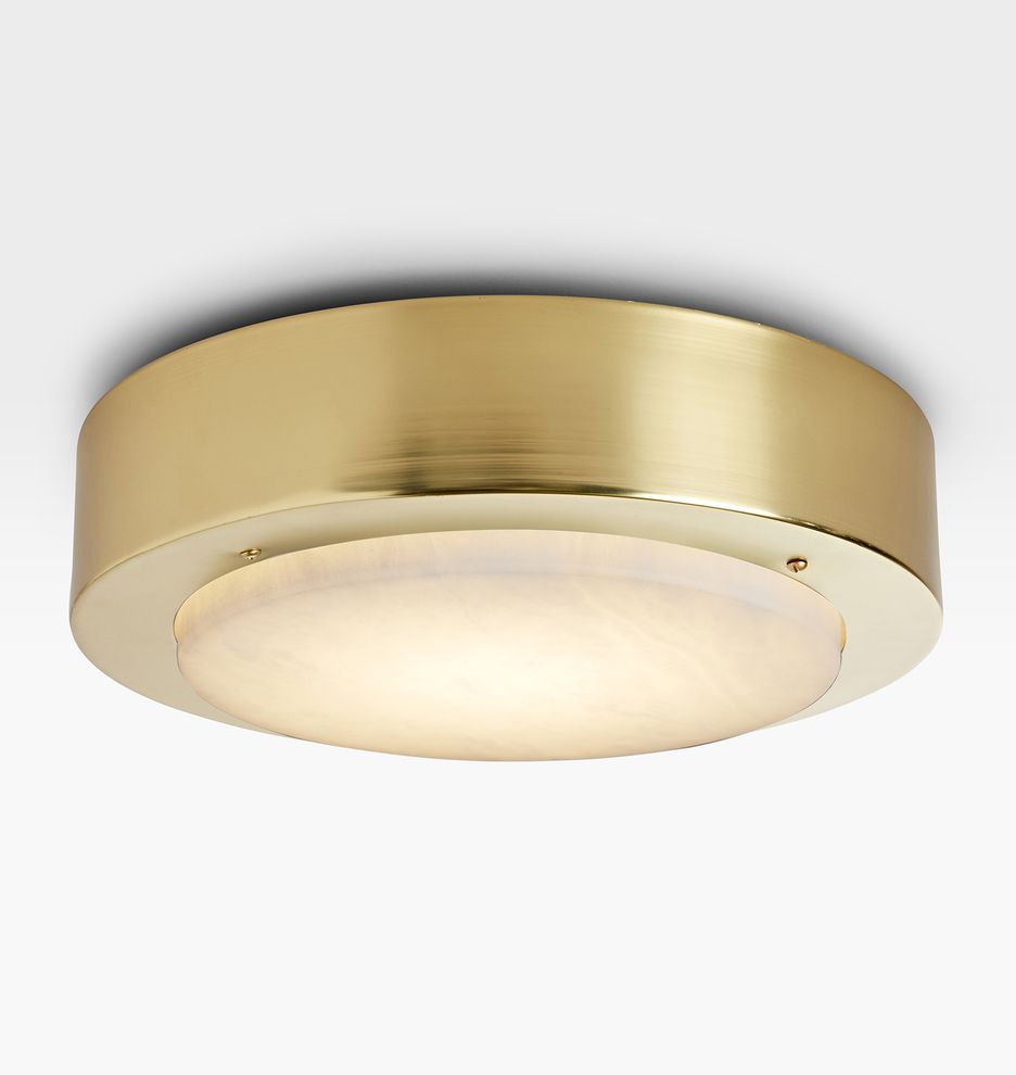 Adriatic 13" LED Alabaster Flush Mount & Wall Mount Fixture | Rejuvenation