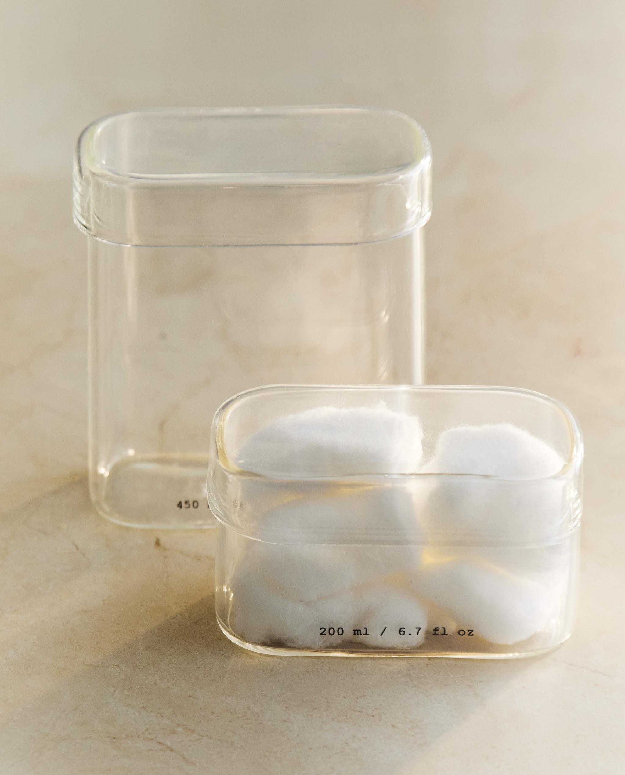 BOROSILICATE GLASS BATHROOM ORGANIZER JAR | Zara Home US