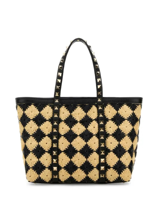 Valentino Garavani Mini Rockstud Tote Bag | Black | FARFETCH | Farfetch Global
