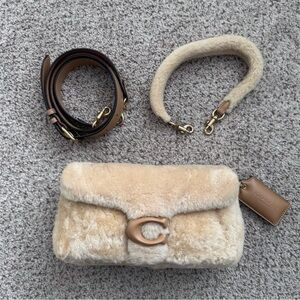 Coach Tan Shearling Tabby Shoulder Bag | Poshmark