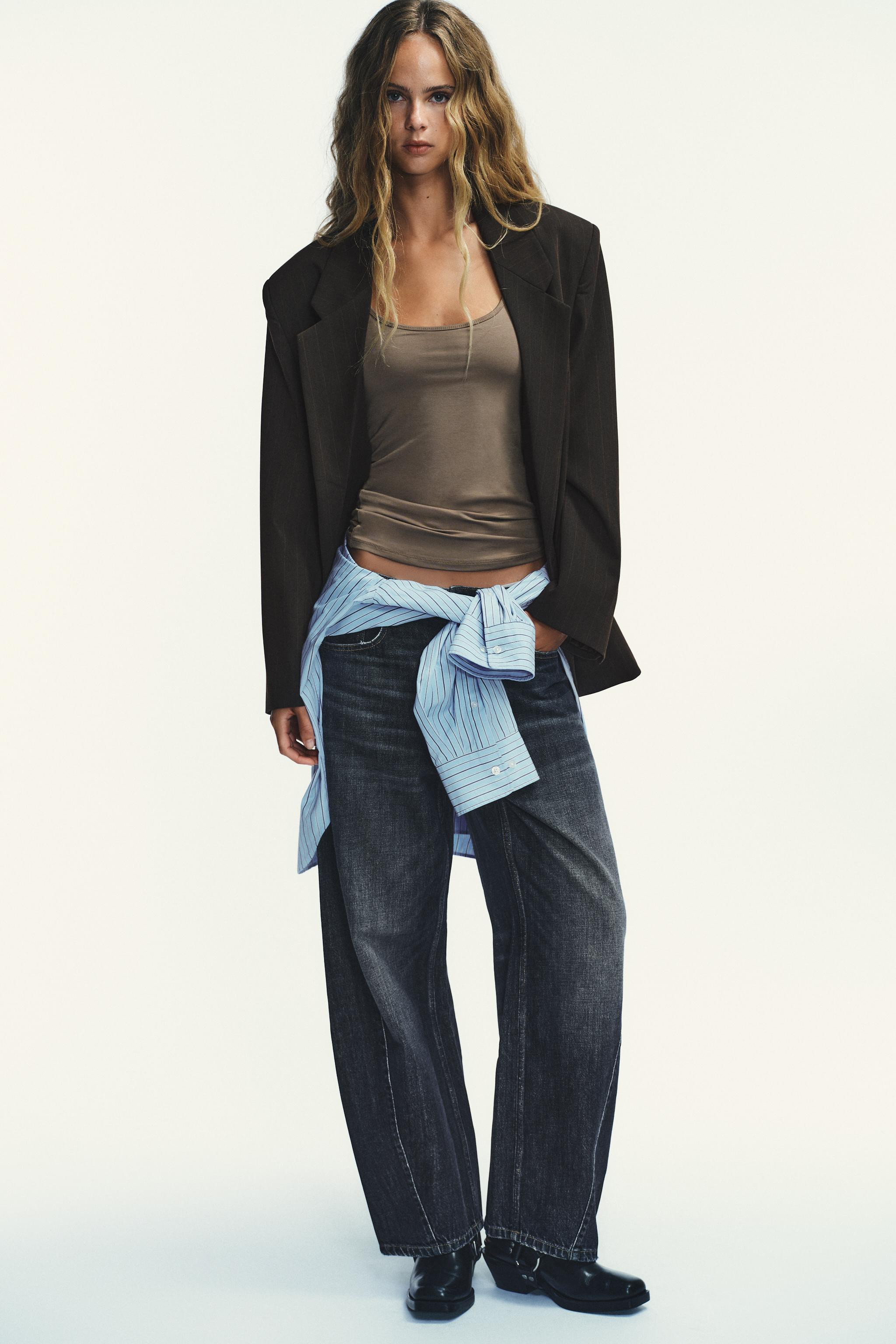 OVERSIZE PINSTRIPE BLAZER | Zara UK