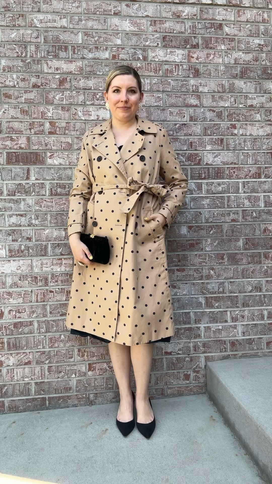 Don’t buy something just because someone says it’s a “wardrobe staple”. It may be for them- but you need to find what are actually “wardrobe staples” for you.

I remember reading a couple of books that said that very well dressed lady had a trench coat. Had I bought a trench coat at the time I can guarantee that I wouldn’t own it any more and probably would have never worn it. Over time, I have come across a couple of trench coats that actually speak to me (and they aren’t at all like those being discussed in those books.) 

A couple of things I always feel good about:
1. Be the kind of person who makes fashion choices creatively (and maybe your look will become a staple for others!)
2. If it doesn’t speak to you- skip it. 

Trench - Boden
Clutch - Vintage
Shoes - Jimmy Choo (😍)
Earrings - Lele Sadoughi
Nail Polish linked!
Ring (I forget!)


#LTKVideo #LTKSeasonal #LTKShoeCrush