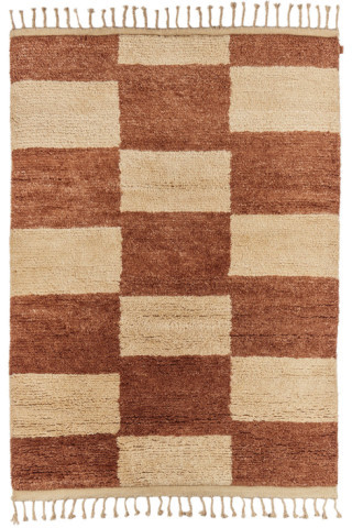 ferm LIVING - Off-White & Brown Mara Rug | SSENSE