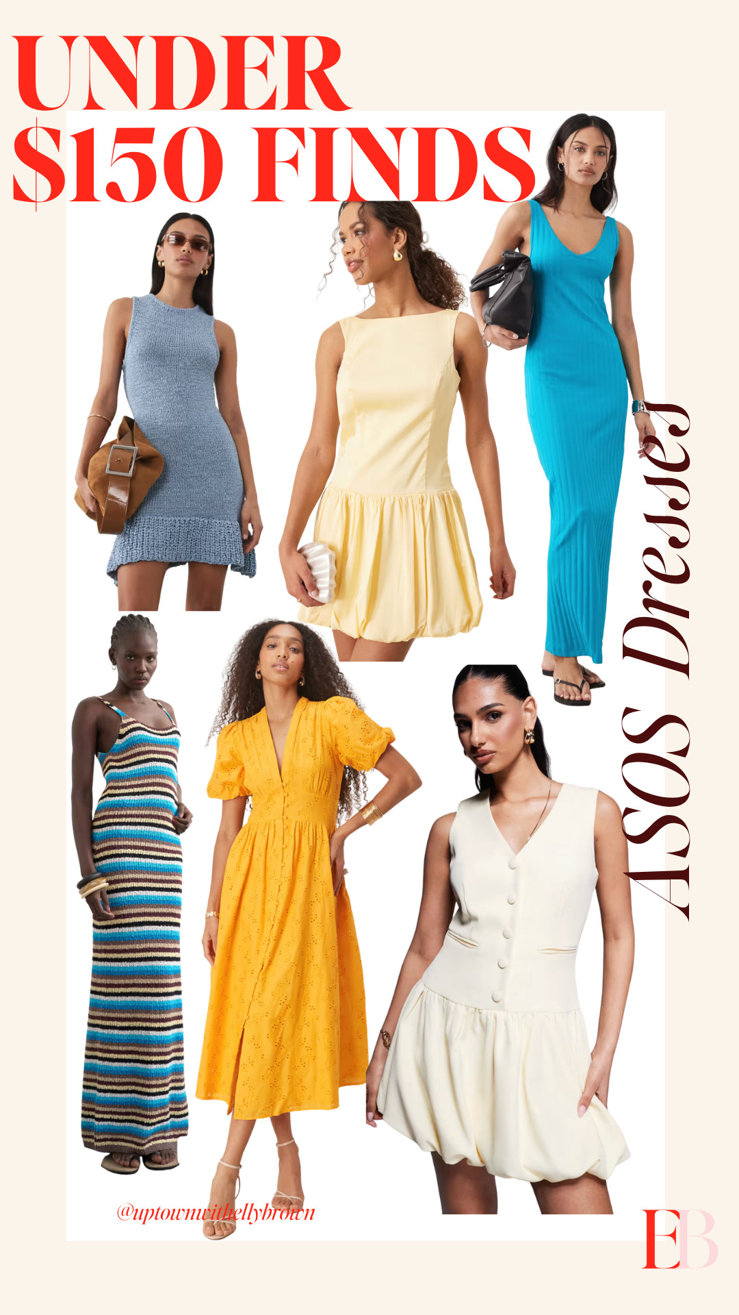 ASOS Dress Finds Under $150 Featuring a Knit Dresses and a Yellow Bubble Dress 

 #LTKgrwm #LTKootd #LTKSeasonal