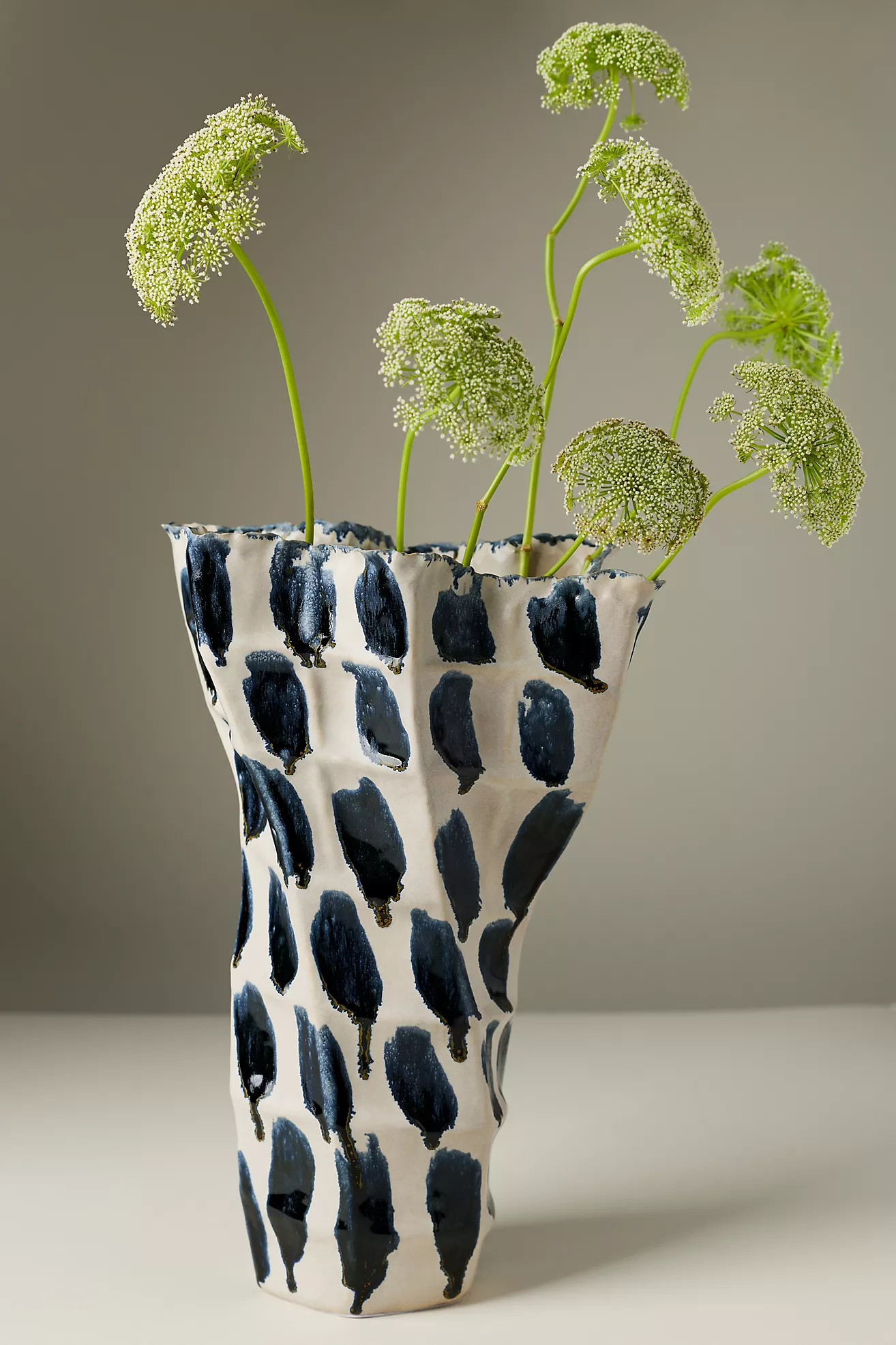 Jamie Young Blue Dot Ceramic Vase | Anthropologie (US)