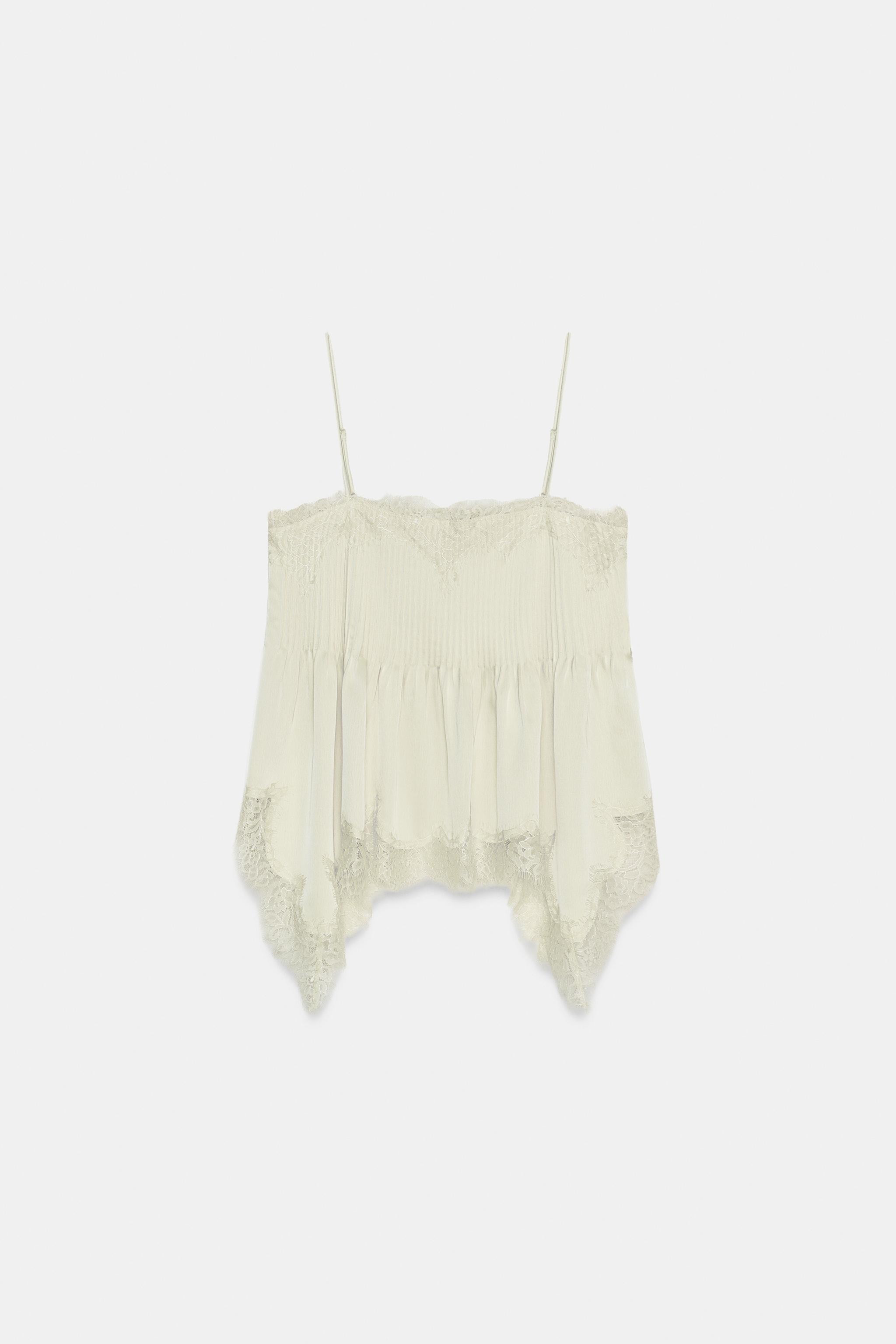 ZW COLLECTION LACE CAMISOLE TOP | Zara US