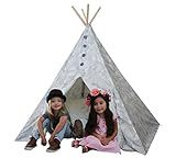 Kids Adventure Boho Chic Kids Teepee Playtent Gray and White | Amazon (US)