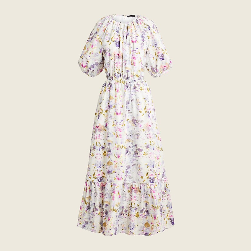 Flora Obscura X J.Crew side cutout dress in kaleidoscope floral | J. Crew US