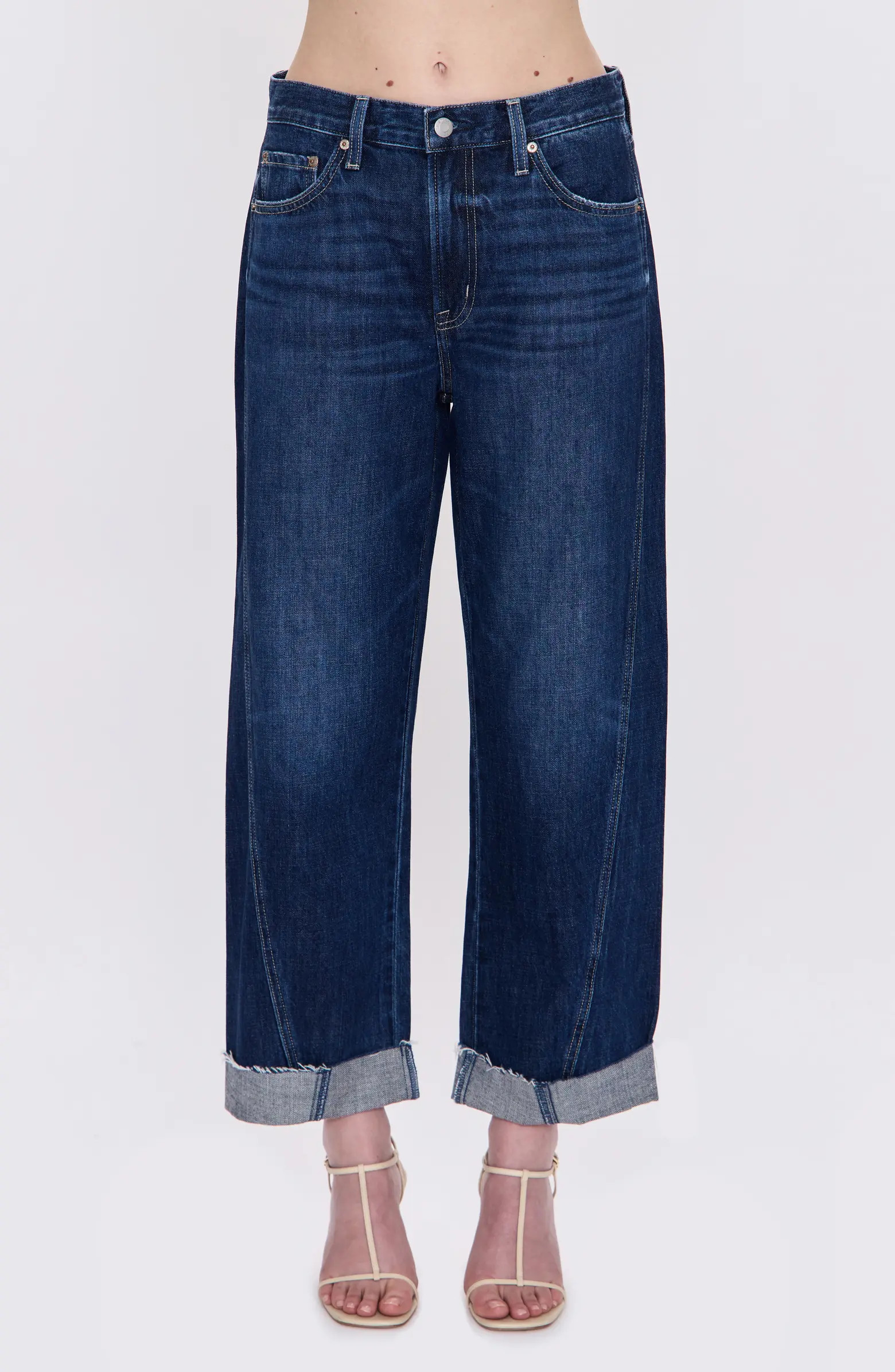 Kacey Cuffed High Waist Boyfriend Jeans | Nordstrom