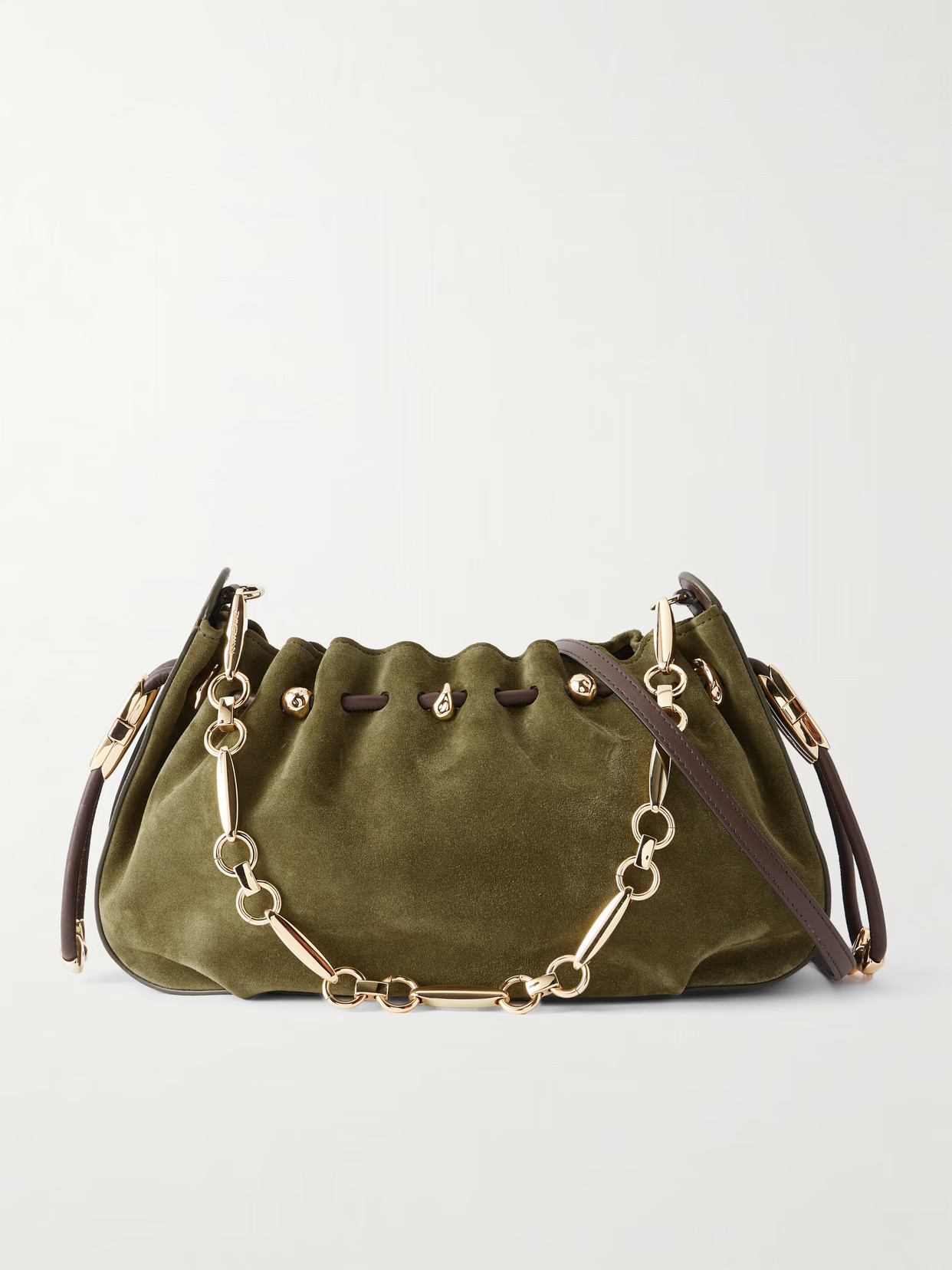 Zimmermann - Halcyon Suede Shoulder Bag - Green | NET-A-PORTER (US)