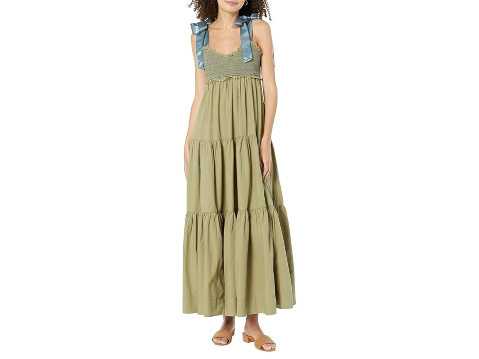 Free People Bluebell Solid Maxi (Serpent) Women's Clothing | Zappos