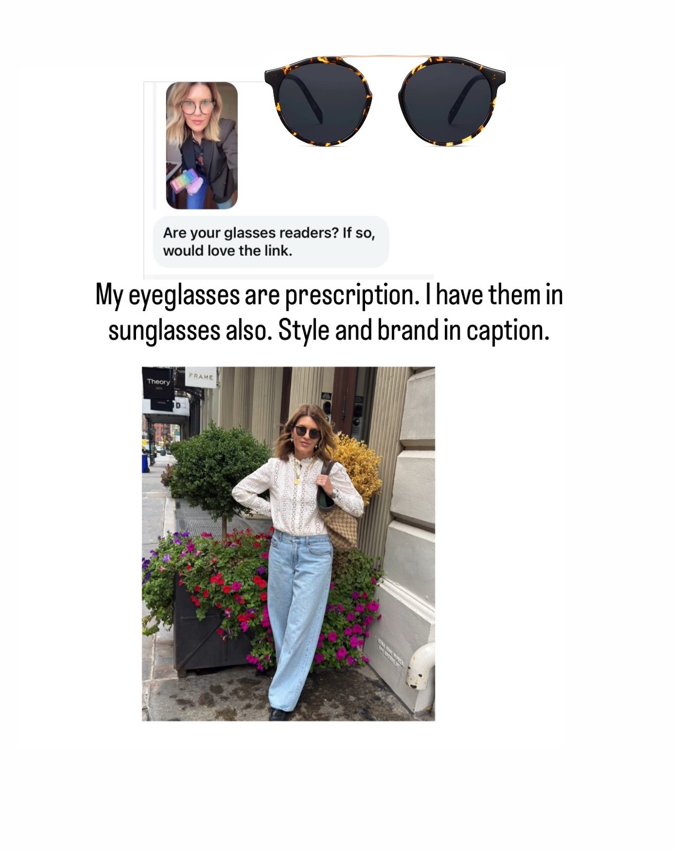 Warby Parker Cooper sunglasses. I had them made into prescription eyeglasses too 

#LTKStyleTip #LTKOver40