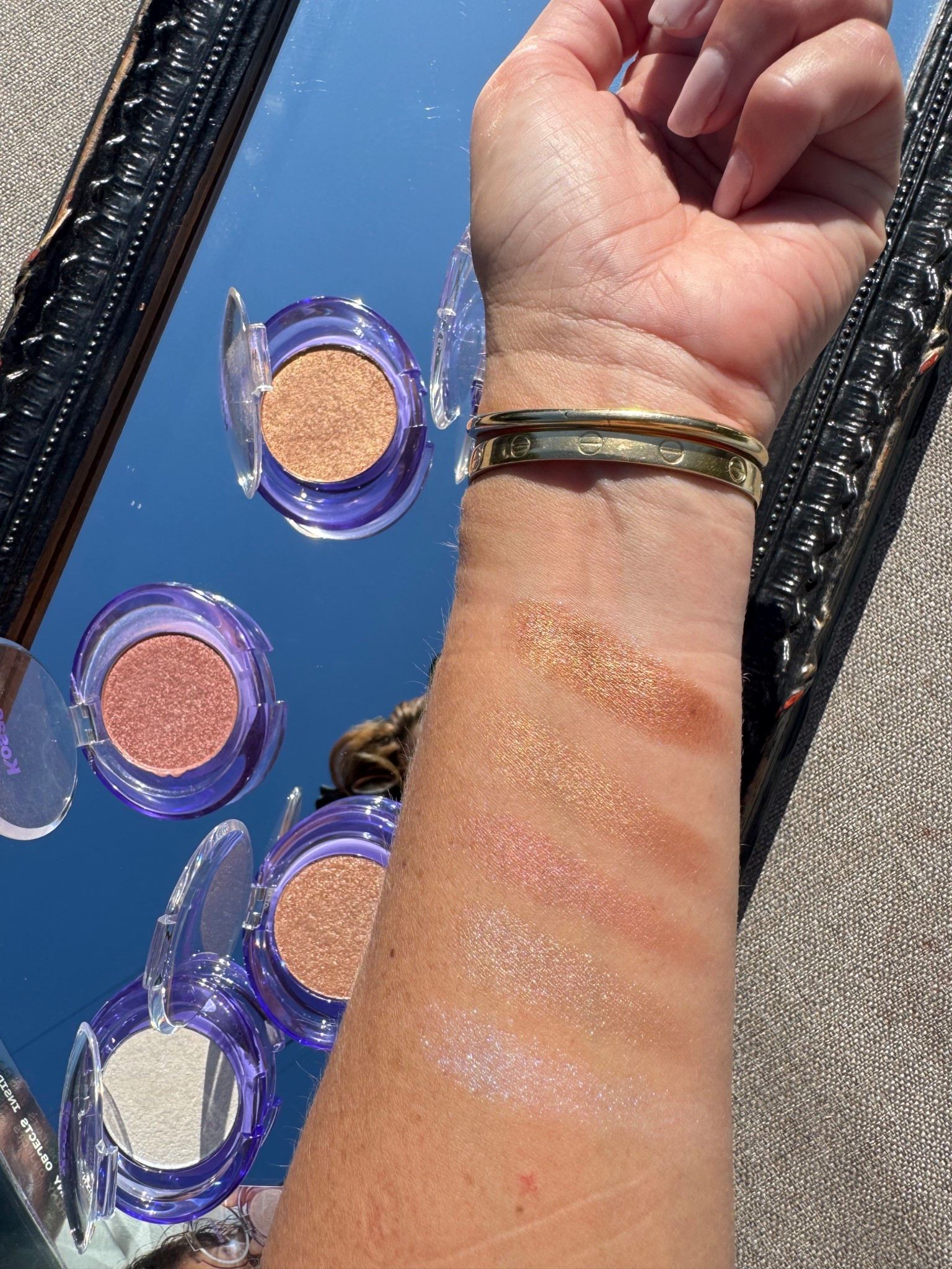 Glimmering perfection. 💎🌞
Opaline
Haloed
Glimmerose
Gilded 
Embered 