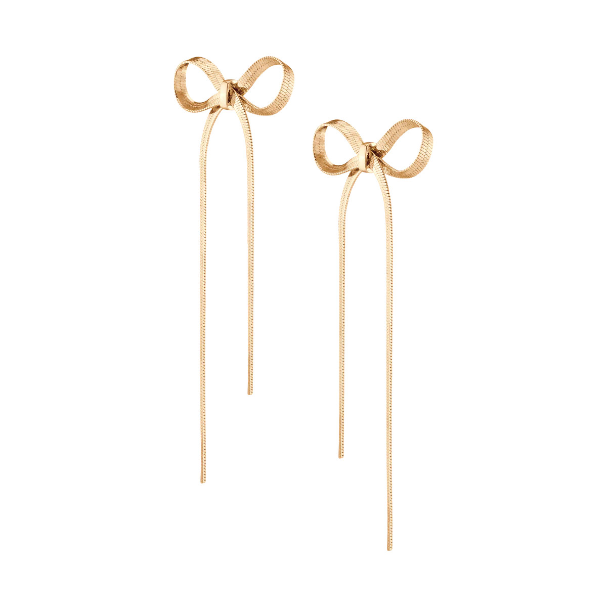 Herringbone Bow Earrings | AUrate New York