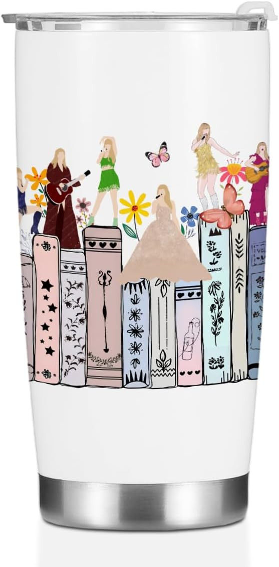 Tumbler Inspired Book Decor Book Lovers Gifts for Women Boss Friendship Christmas Birthday Music ... | Amazon (US)