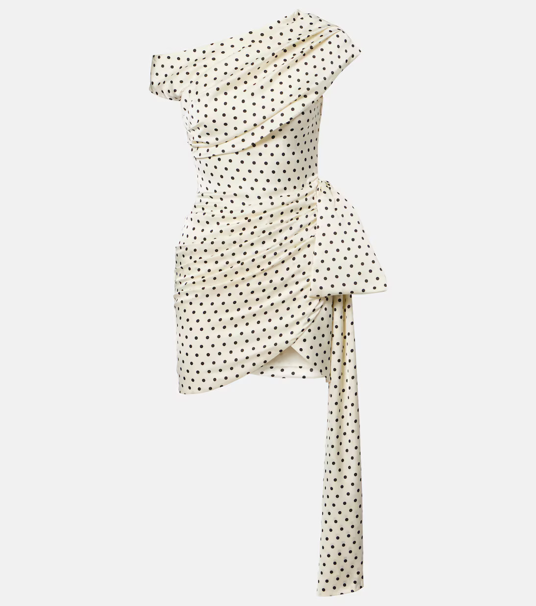 Polka-dot asymmetric draped minidress | Mytheresa (US/CA)