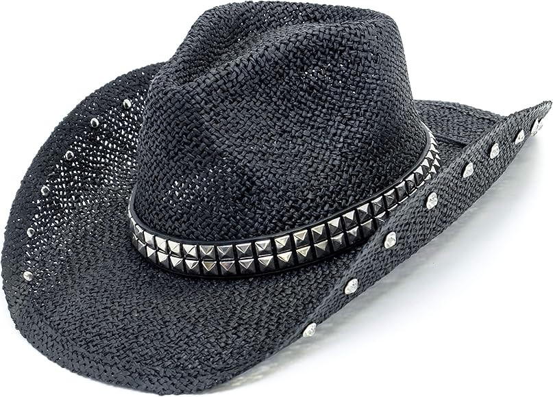 Old Stone Straw Cowboy Cowgirl Hat for Men/Women Unisex Summer Winter Wide Brim Sun Hat Dallas We... | Amazon (US)