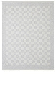 Barefoot Dreams CozyChic Cotton Checkered Throw in Gray & Cream from Revolve.com | Revolve Clothing (Global)
