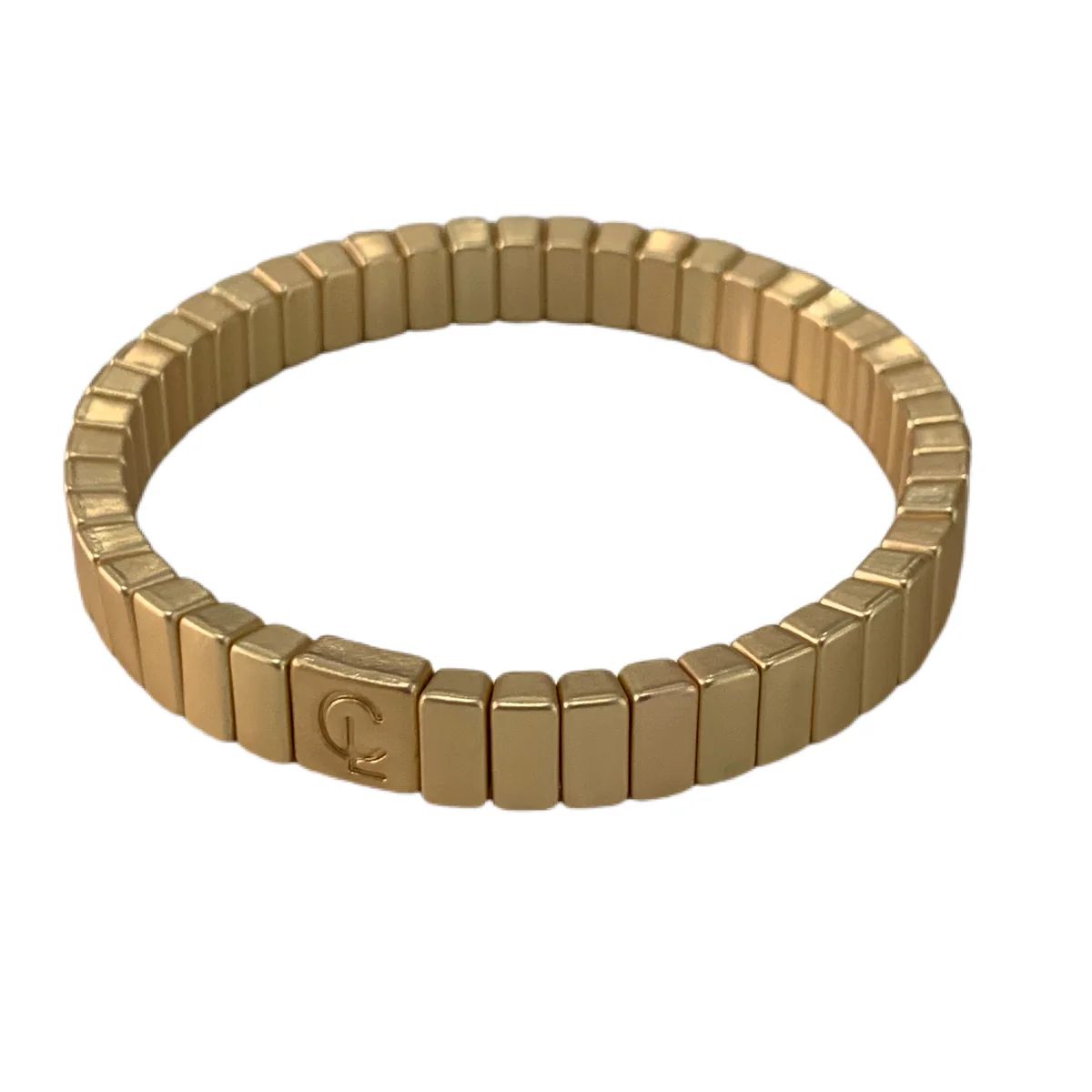 Tile Bracelet- Matte Gold Mini Bar | Caryn Lawn
