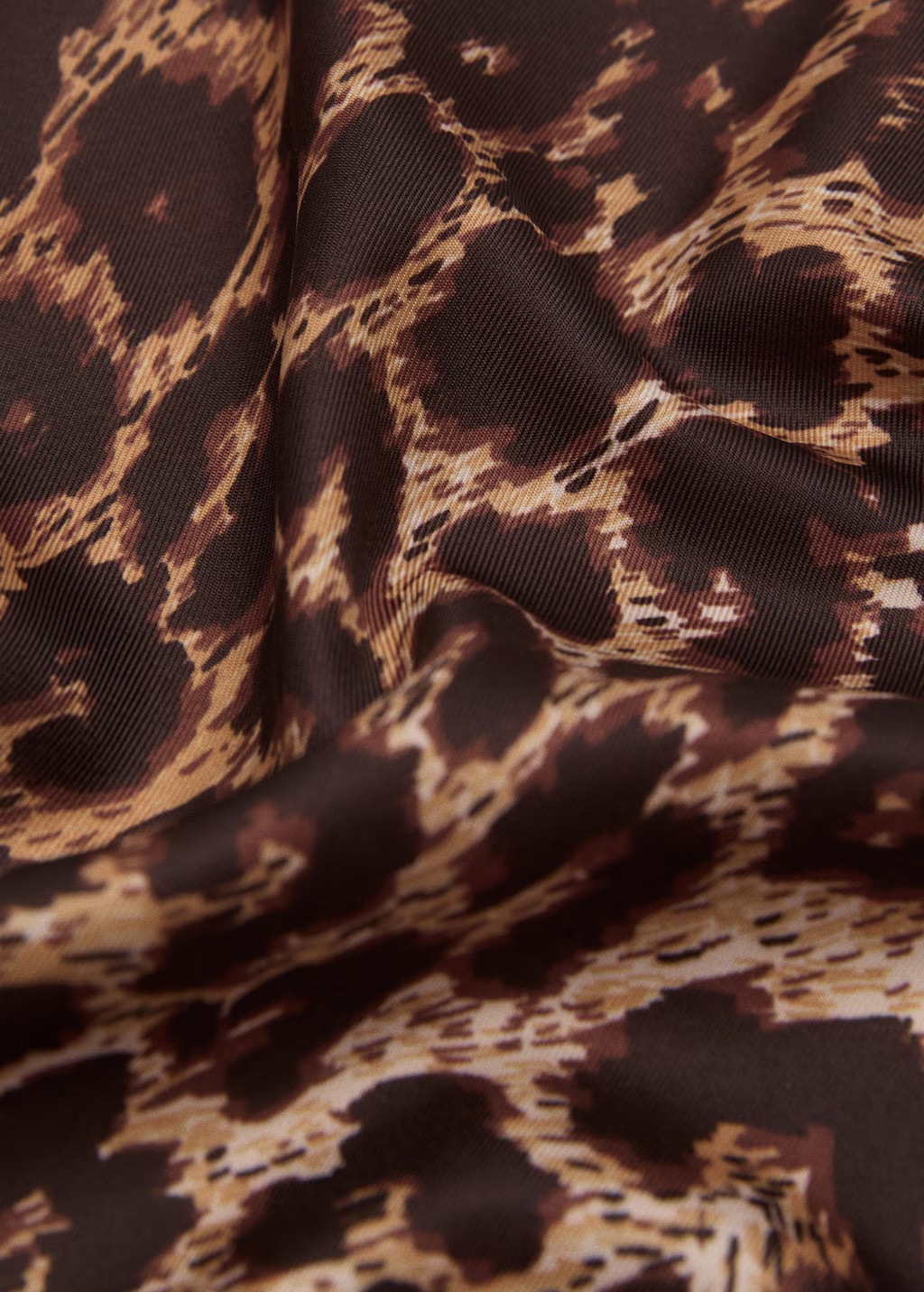 Leopard-print satin scarf brown - Woman - One size - MANGO | Mango (US/MX/AU)