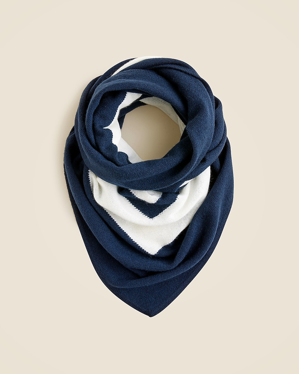 Striped wool-cashmere blend bandana | J. Crew US